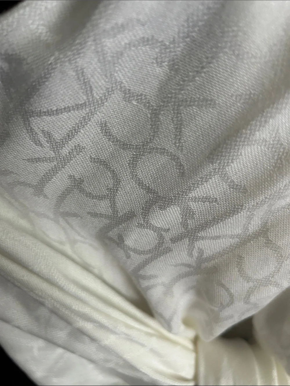 Calvin Klein Cream Textured Shawl Drapery Accent